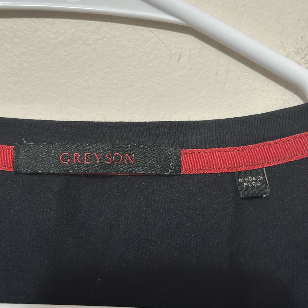 Greyson Women's Navy Long Sleeve Pima Cotton Blend Performance Top Size Small - Picture 8 of 15